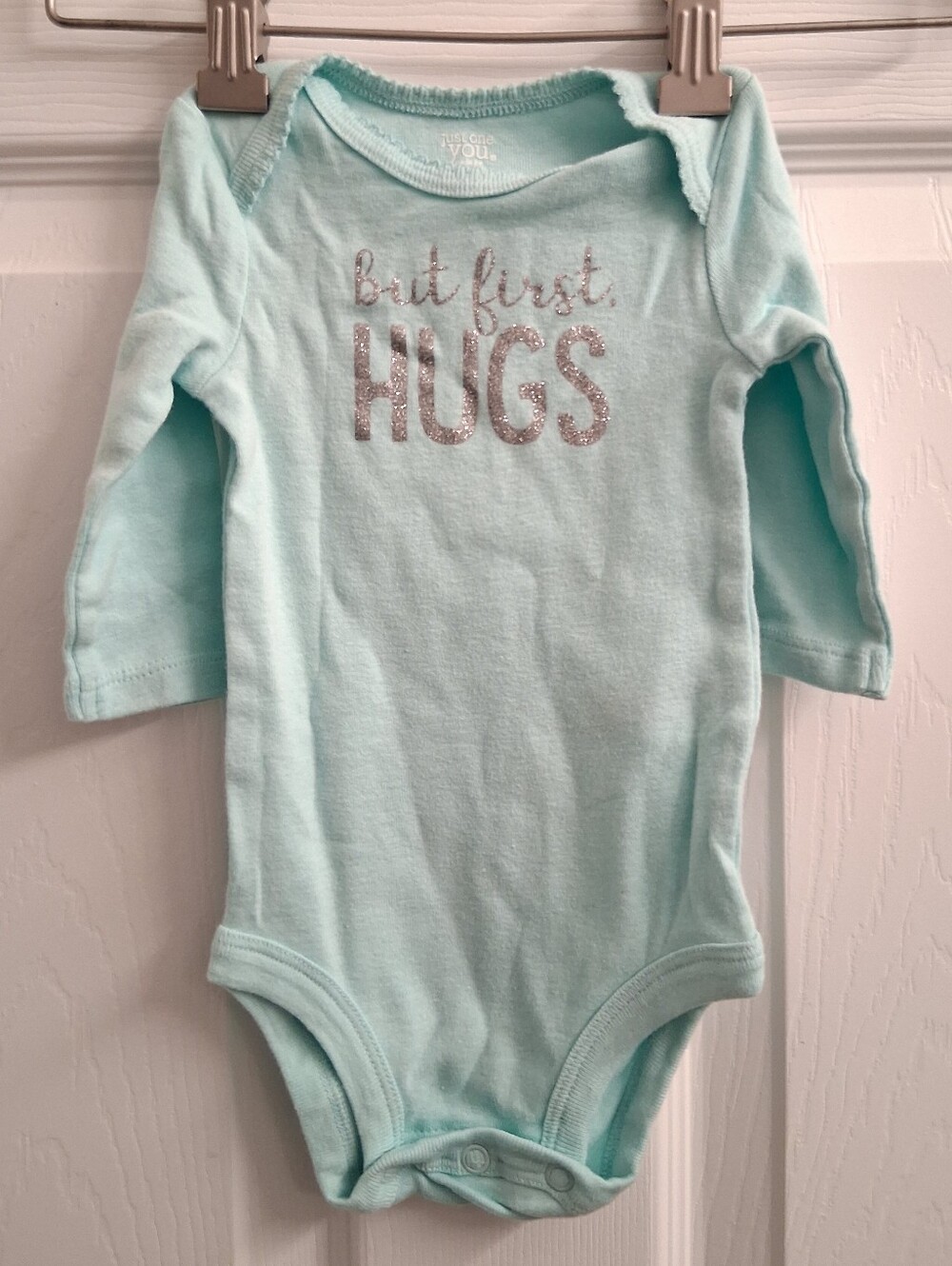Carters Girls 3 Month Bodysuit Mint And Silver